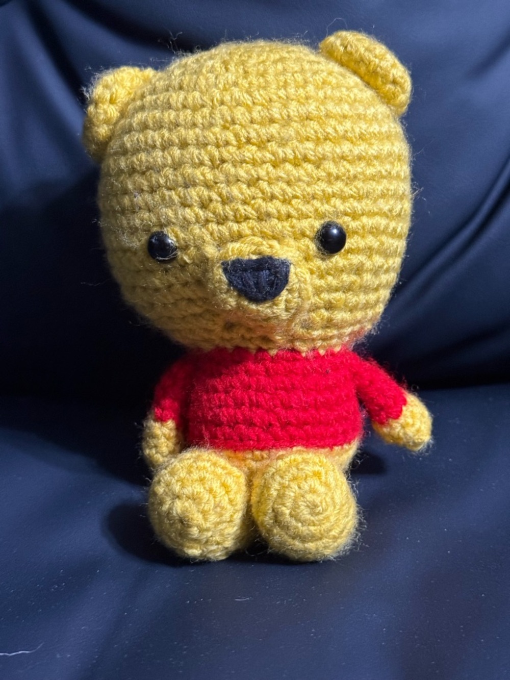 Handmade Crochet Pooh Inspired Bear Amigurumi Plush Toy
